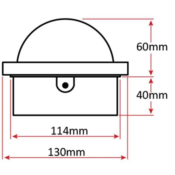 100mm Compass C15 - Horizontal Flush Mount - Black/Black