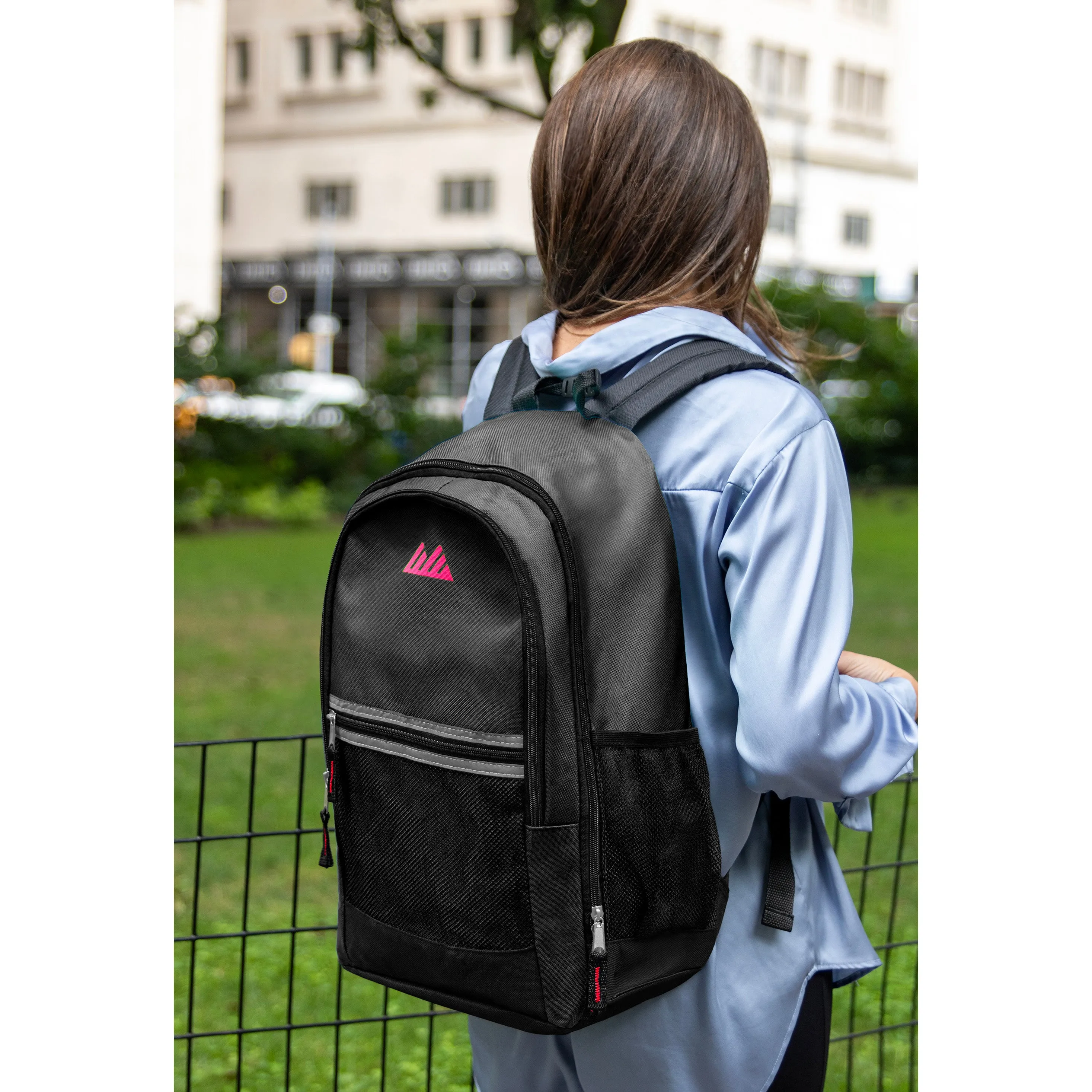 18 Inch Multi Pocket Reflective Backpack - 5 Colors