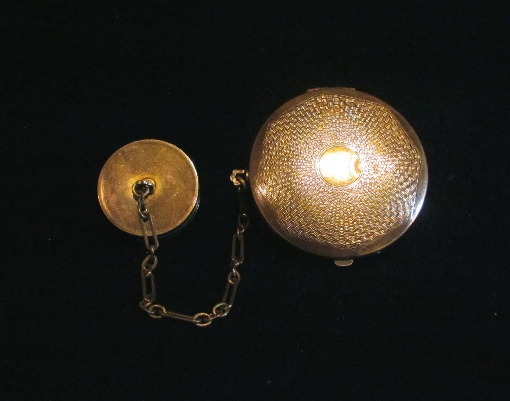 1800's Gold Ormolu Filigree And Mosaic Tango Compacts In Excellent Condition