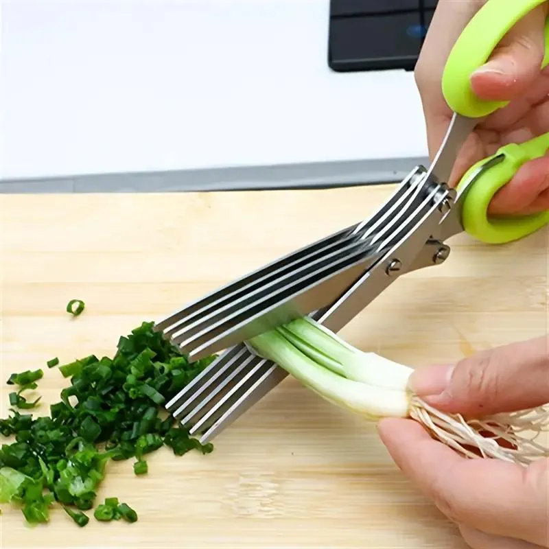 5Layer Steel Kitchen Shears Essential for Chopping and Cooking