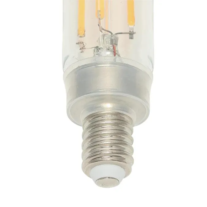 5W T6 Filament LED Dimmable Clear 2700K E12 (Candelabra) Base