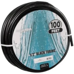 Active Aqua 1/2" ID Black Irrigation Tubing, 100'