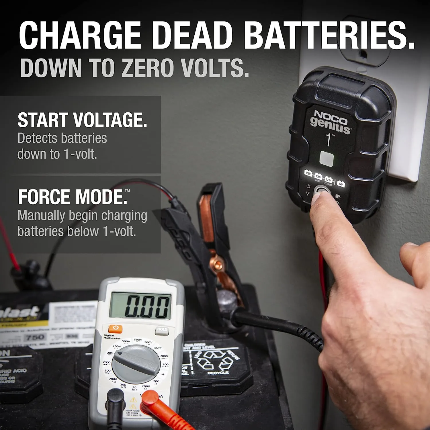 Automatic Smart Charger, 6V and 12V Highest-Performing, Energy-Efficient, and Compact Portable Universal Battery Charger