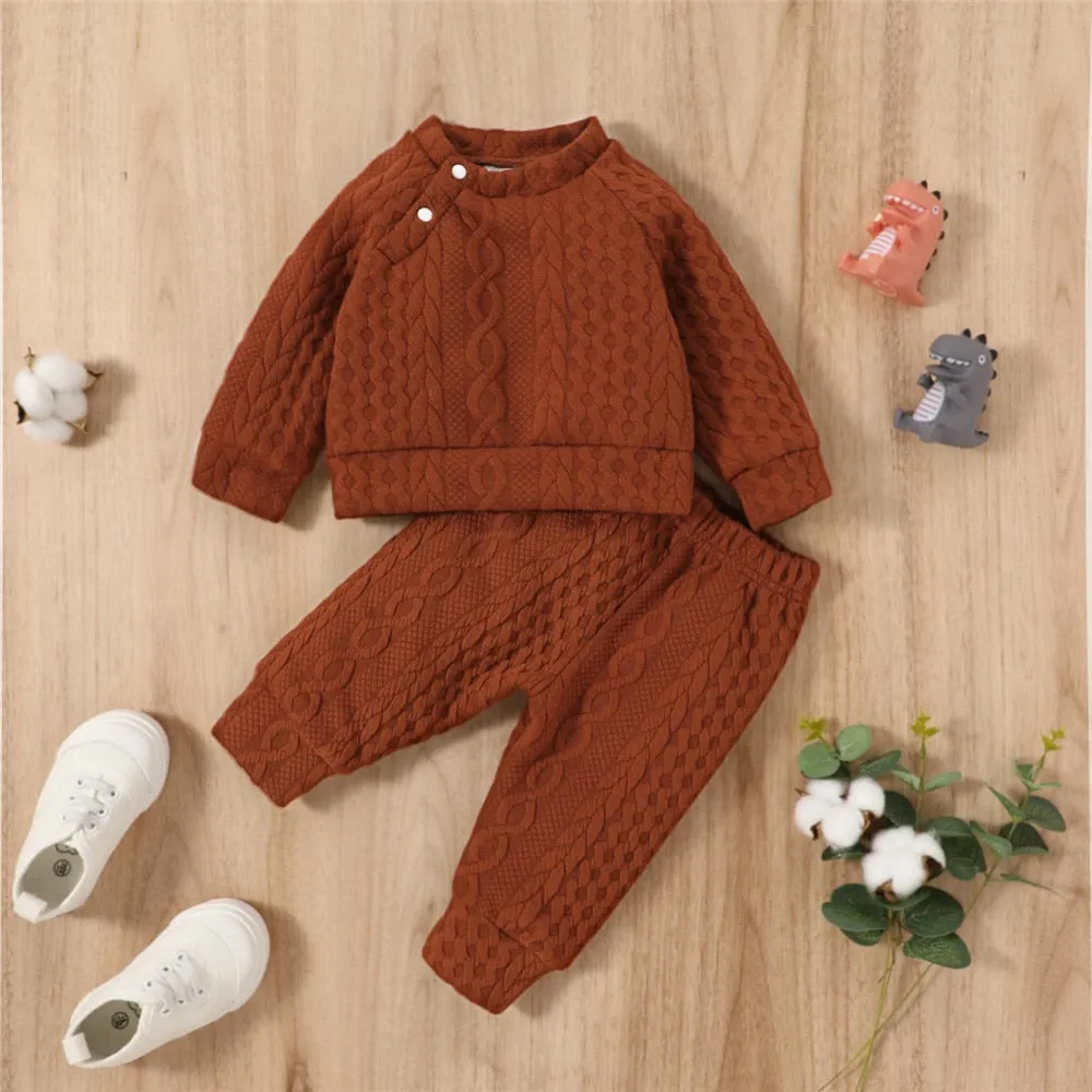 Baby Sweater Winter / Set Warm Clothing 2pcs Clothes Foe 0-3 Years