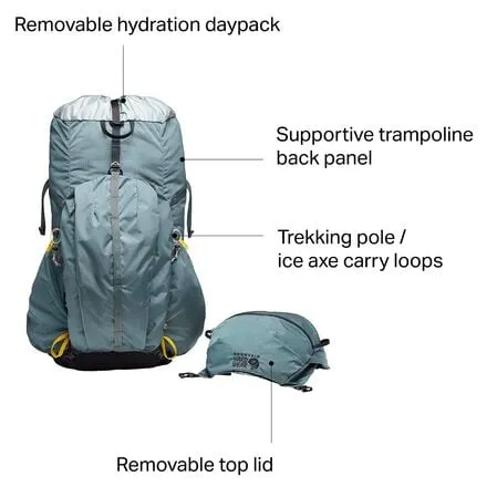 Backpack PCT 70L Mountain Hardwear, color Black Spruce