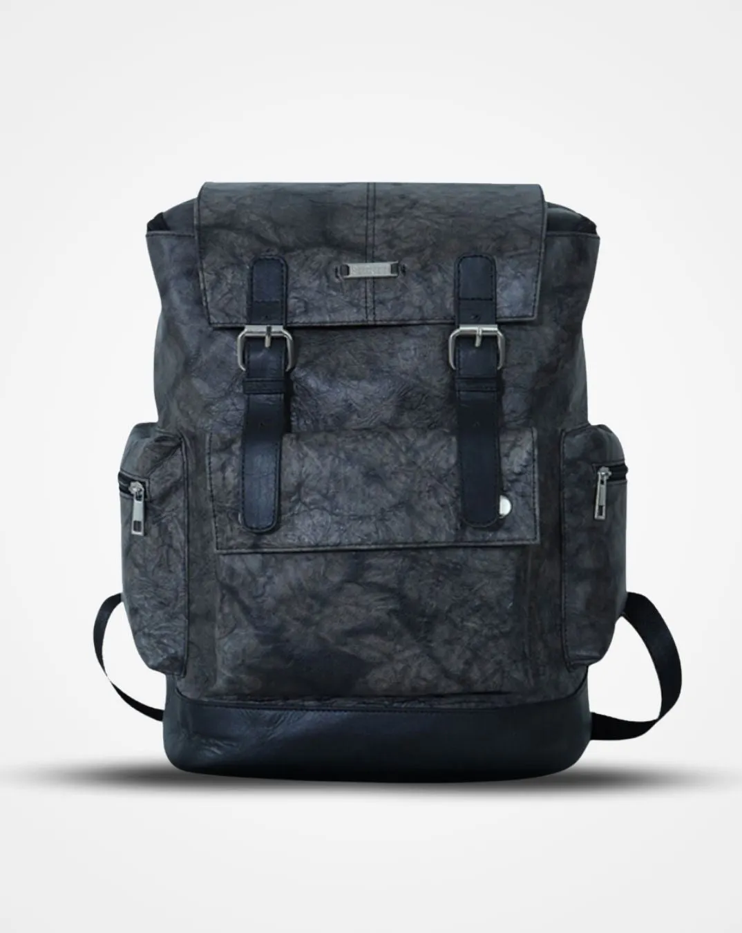 Barcelona The Grunge Grey Leather Backpack for Travel