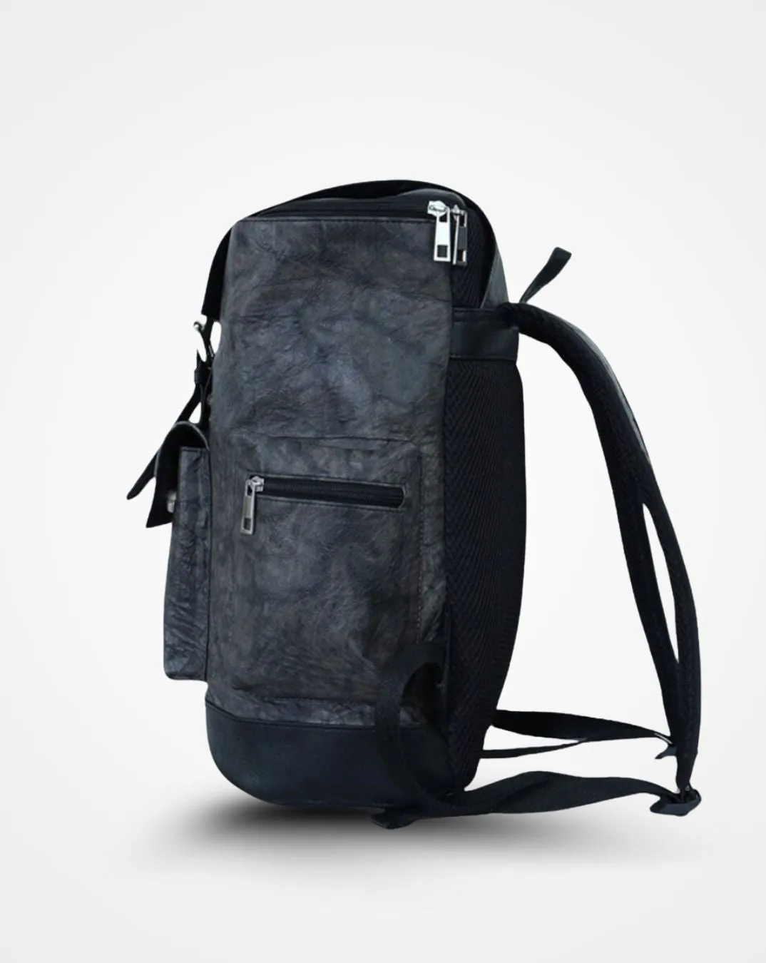 Barcelona The Grunge Grey Leather Backpack for Travel