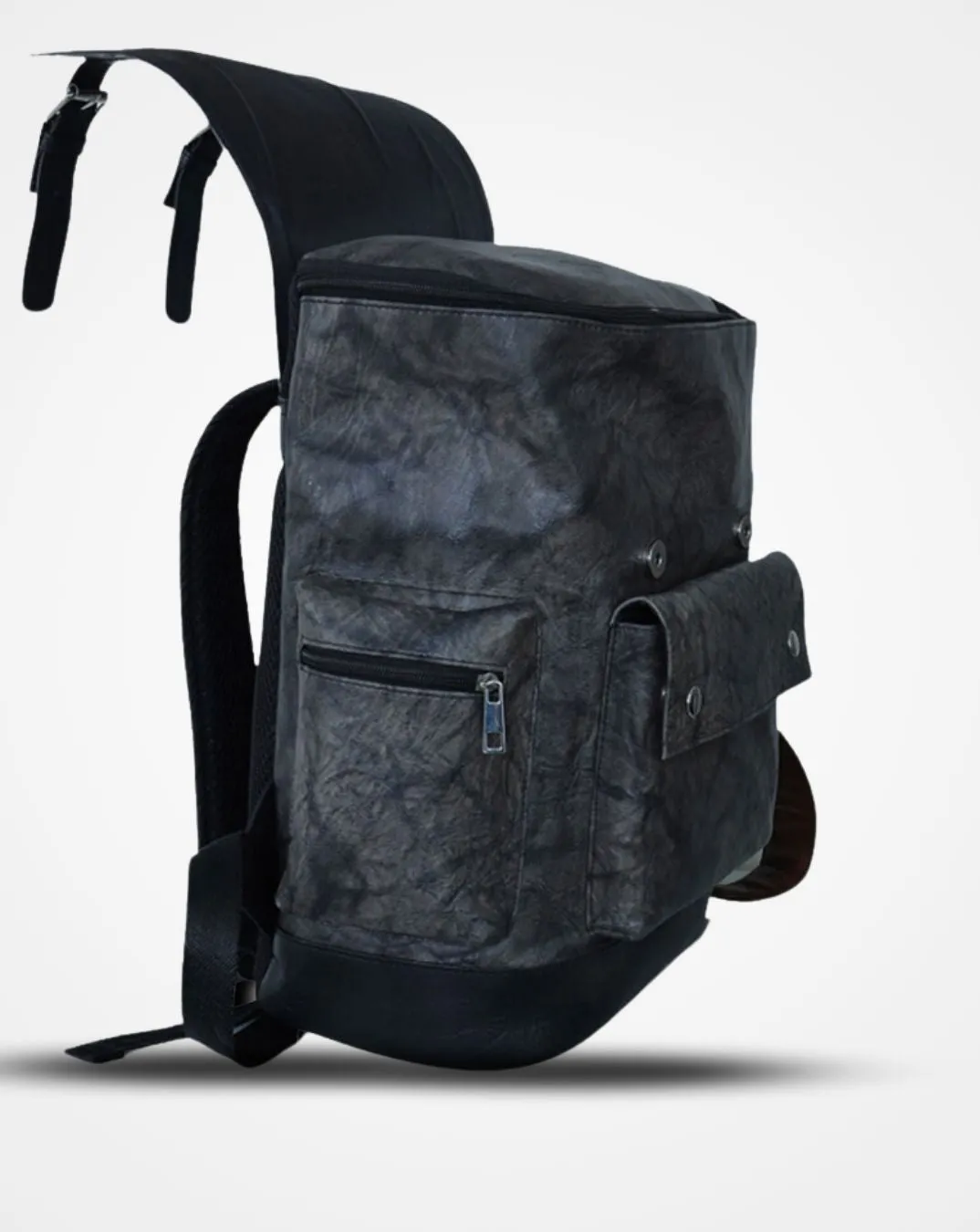 Barcelona The Grunge Grey Leather Backpack for Travel