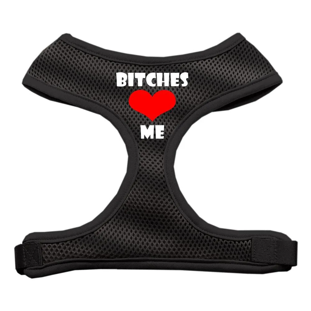 Bitches Love Me Soft Mesh Harnesses Black Medium