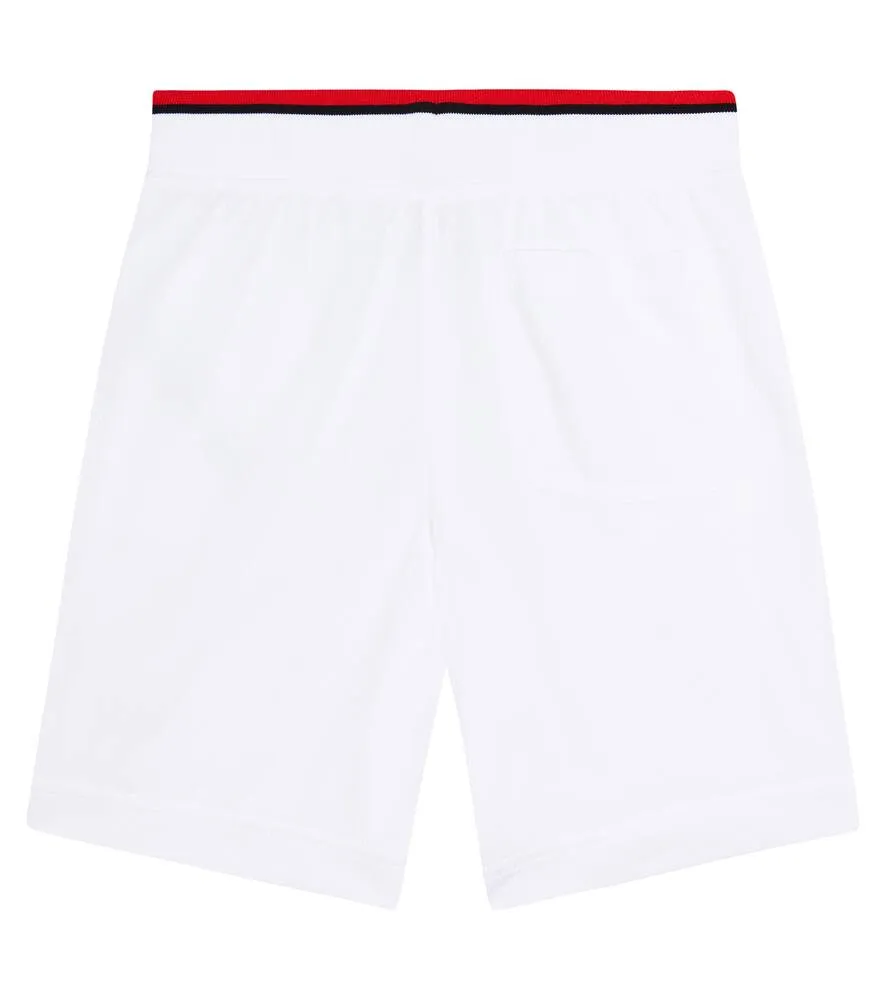 Burberry Logo Track Shorts, White