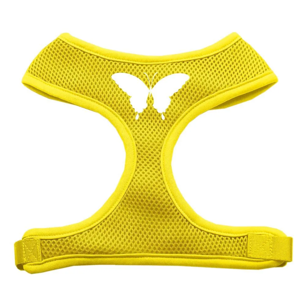 Butterfly Design Soft Mesh Harnesses Yellow Extra Large