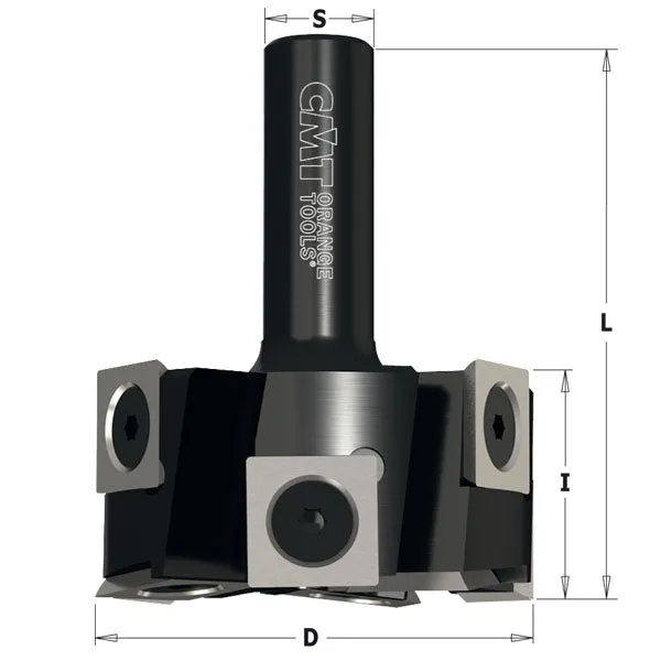 CMT Orange Tools 663.501.11 XTREME SPOILBOARD SURFACING ROUTER CUTTER W/KNIVES D=2”x1”   S=1/2”