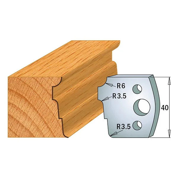 CMT Orange Tools 690.039 PROFILE KNIVES FOR INSERT SHAPER SYSTEM SP 1-37/64”x5/32”  (40x4mm)