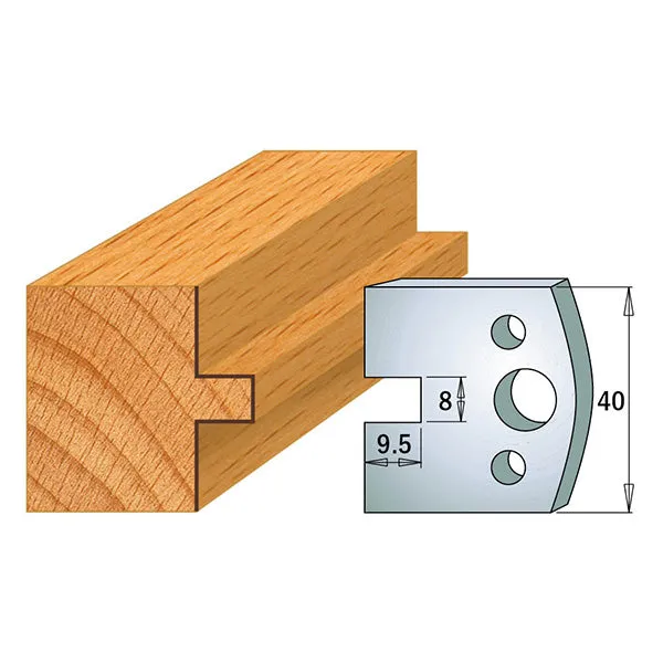 CMT Orange Tools 690.095 PROFILE KNIVES FOR INSERT SHAPER SYSTEM SP 1-37/64”x5/32”  (40x4mm)