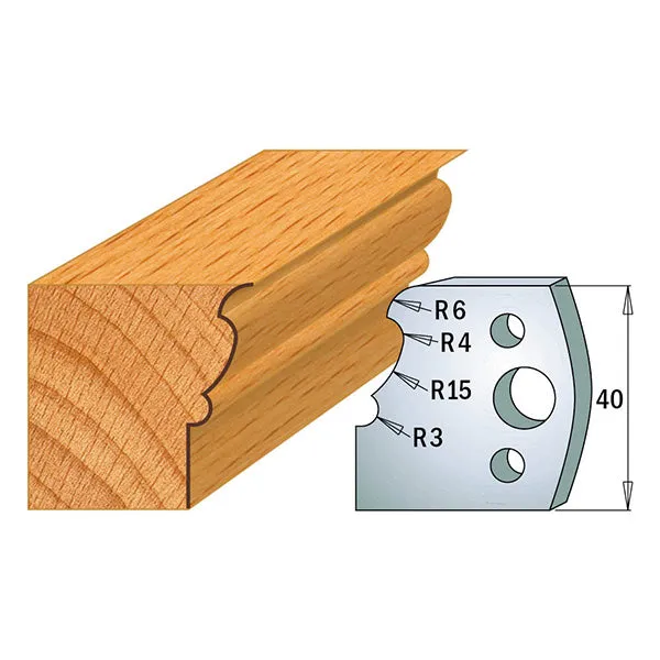 CMT Orange Tools 690.101 PROFILE KNIVES FOR INSERT SHAPER SYSTEM SP 1-37/64”x5/32”  (40x4mm)