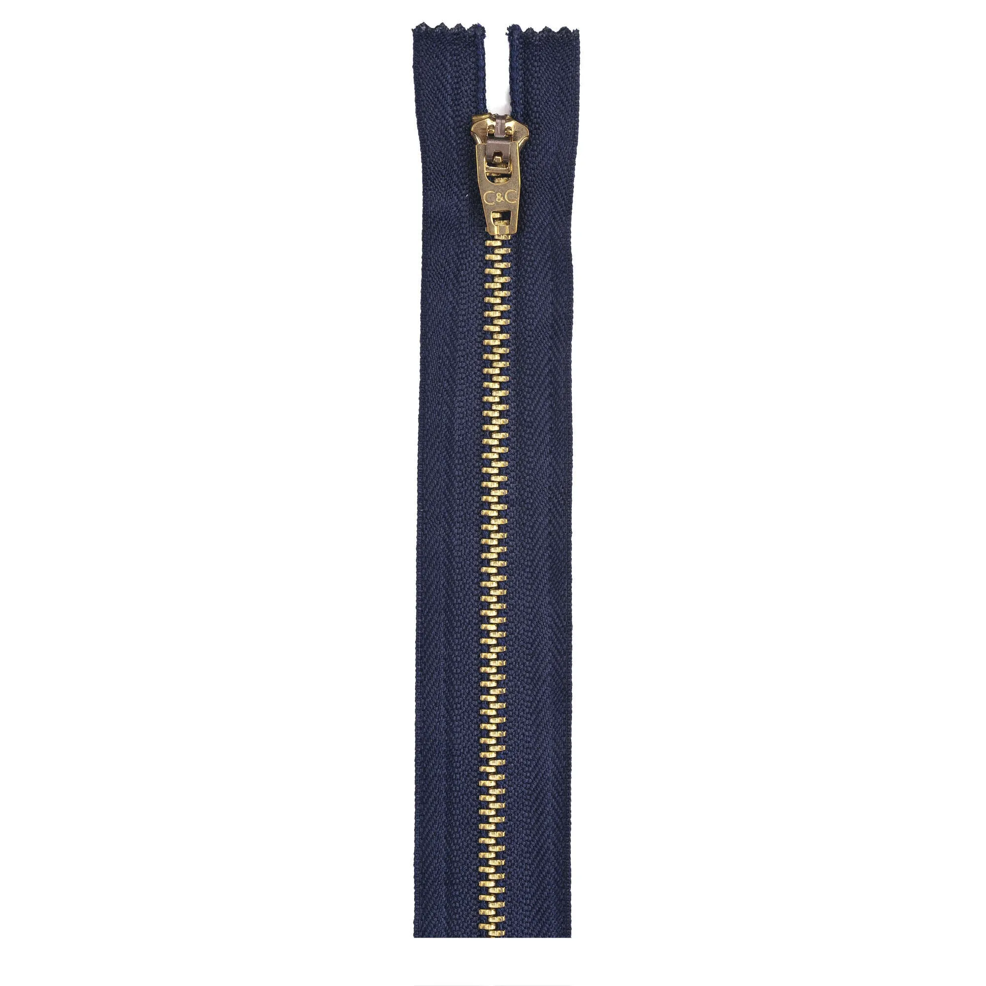 Coats & Clark Brass Jeans Zippers