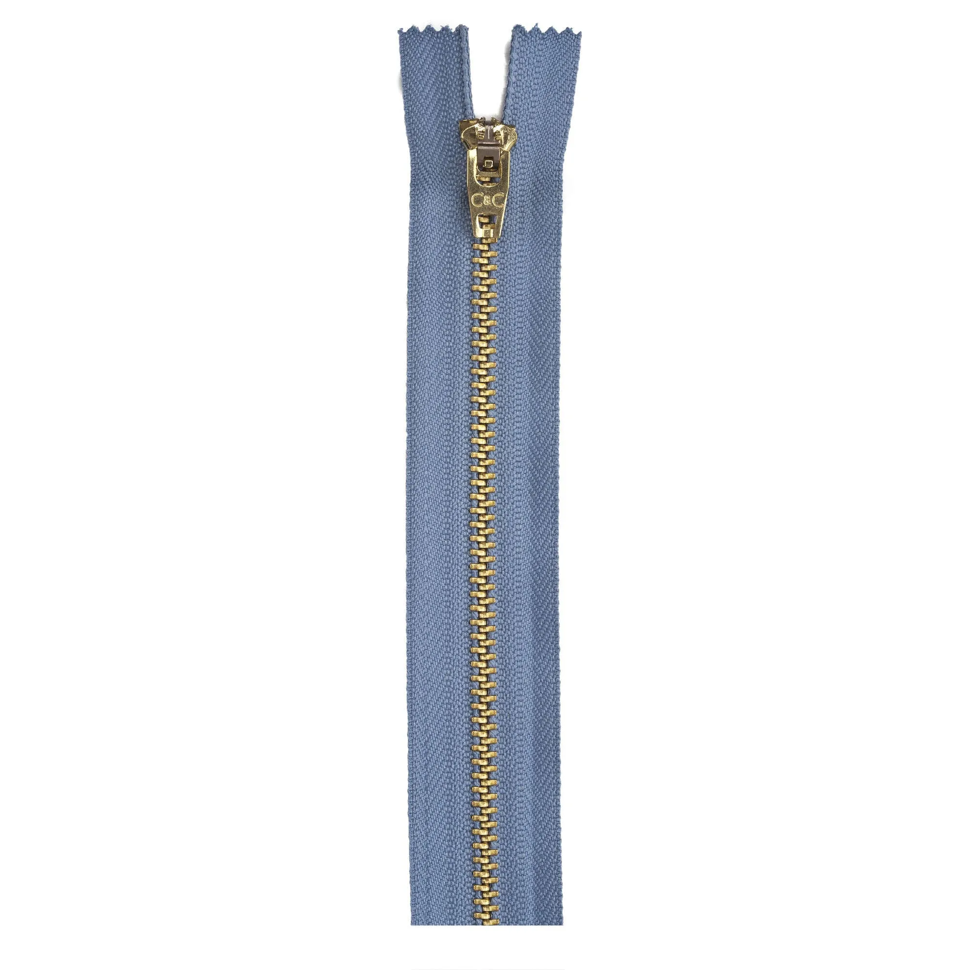 Coats & Clark Brass Jeans Zippers