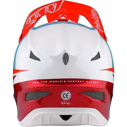 D3 Troy Lee Designs Fiberlite Helmet, Slant Red