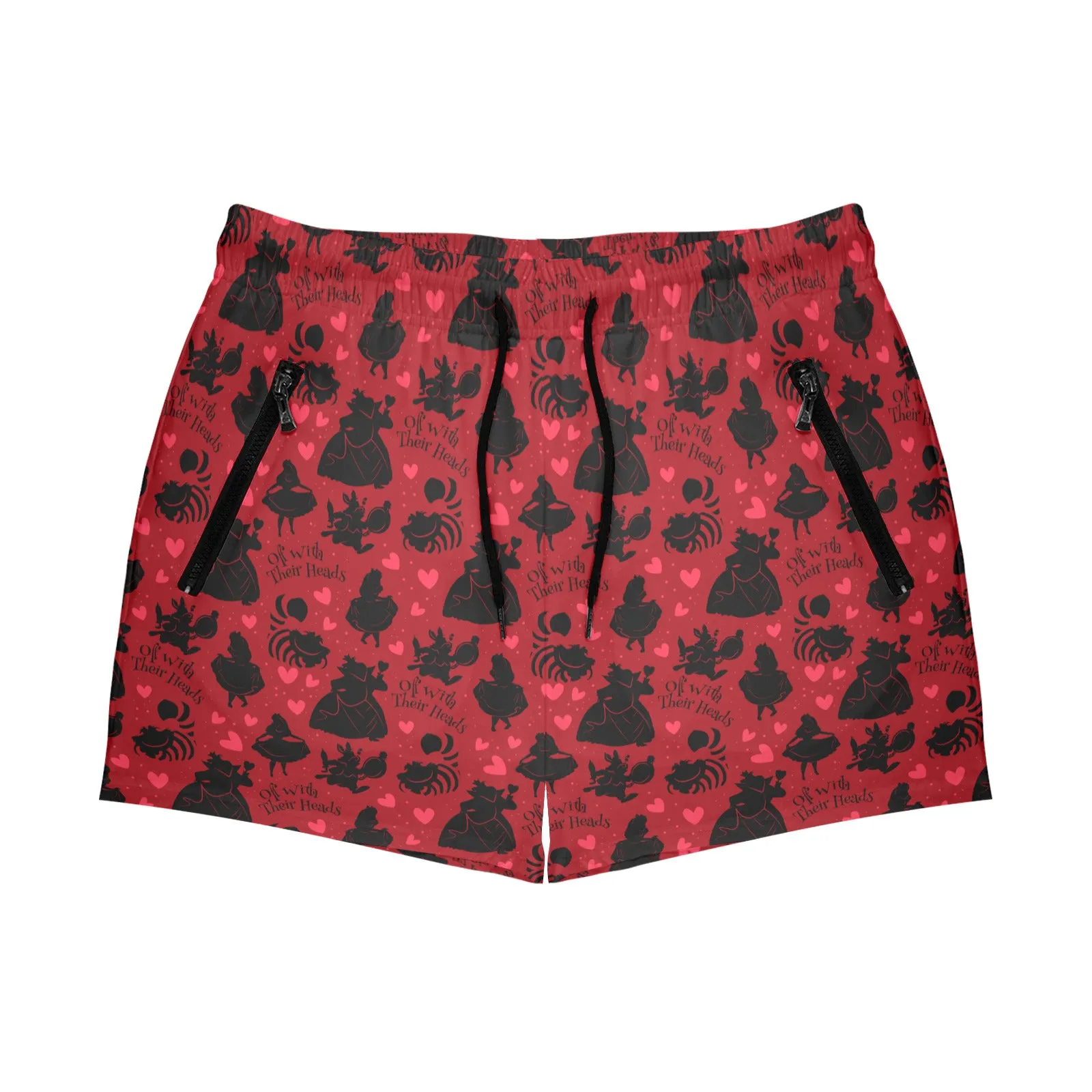 Disney Alice In Wonderland Queen Of Hearts Off With Their Heads Men's Quick Dry Athletic Shorts