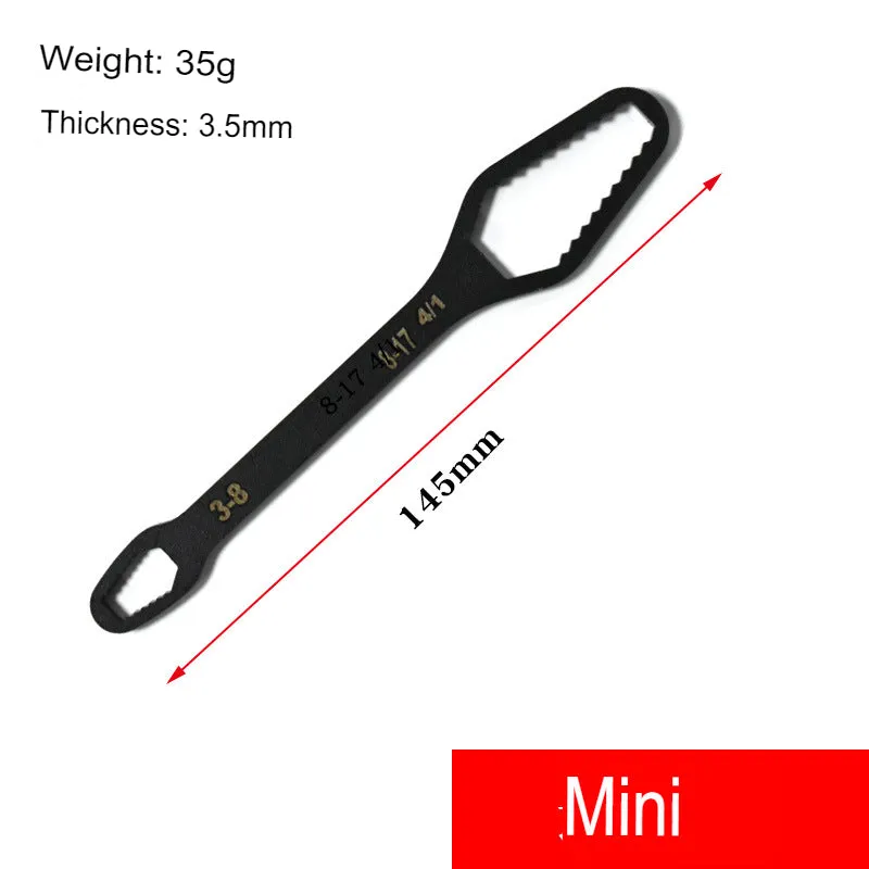 Double-headed torx wrench 8-22 multi-functional anti-slip self-tightening adjustable glasses wrench household auto repair hand tools