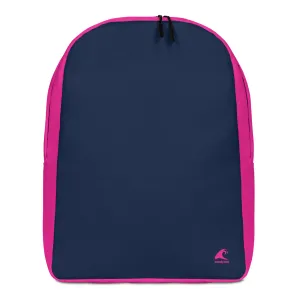 Extremely Stoked Epic Wave Logo on Navy Blue and Hot Pink Backpack