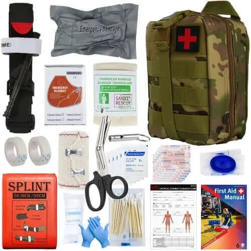 First Aid Survival Kit Tactical IFAK Pouch Supplied full set Molle