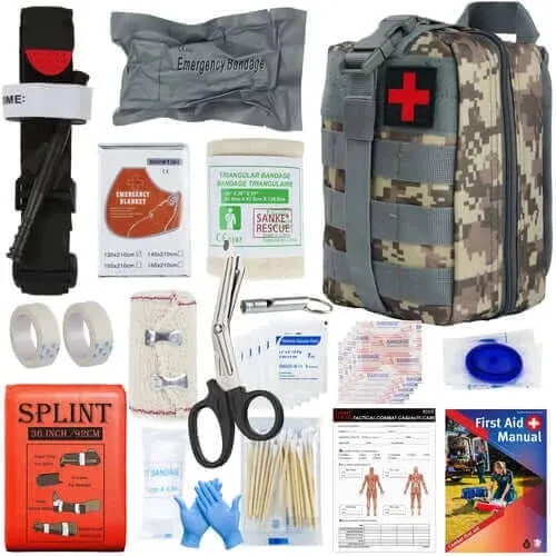 First Aid Survival Kit Tactical IFAK Pouch Supplied full set Molle