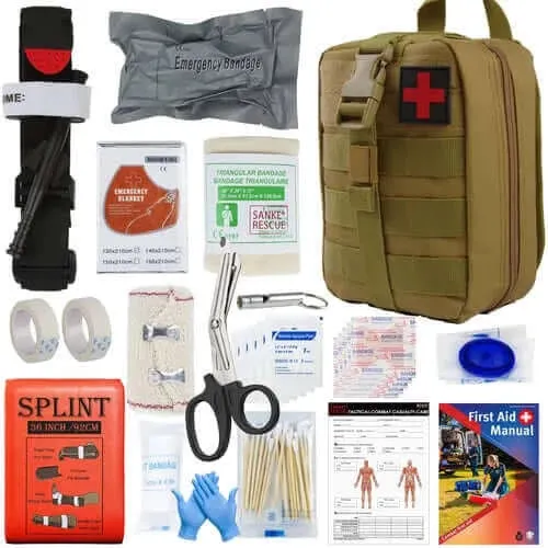 First Aid Survival Kit Tactical IFAK Pouch Supplied full set Molle