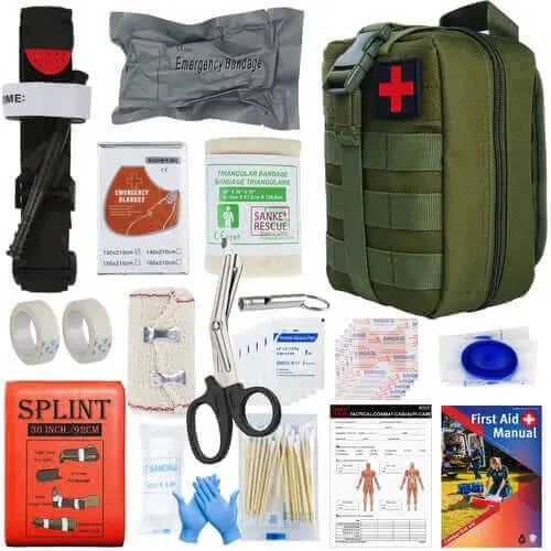 First Aid Survival Kit Tactical IFAK Pouch Supplied full set Molle