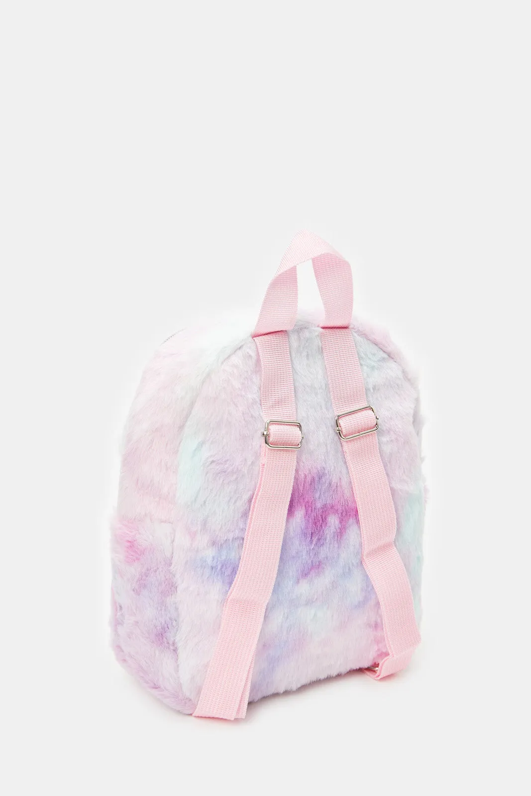 Girls Assorted Character Faux Fur Backpack