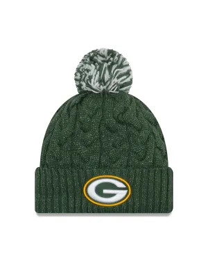 Green Bay Packers Cozy Cable Pom Knit Hat