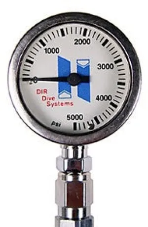 Halcyon Submersible pressure gauge for Stage, 0-400 bar, No Hose