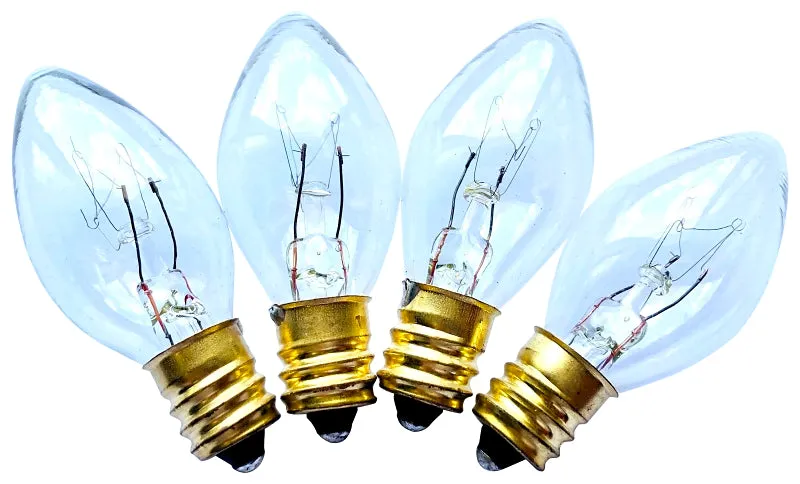 Hometown Holidays 16291 Replacement Bulb, 5 W, Candelabra Lamp Base, Incandescent Lamp, Clear Light :BX 25: QUANTITY: 1