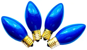 Hometown Holidays 16470 Replacement Bulb, 7 W, Intermediate Lamp Base, Incandescent Lamp, Ceramic Blue Light :PK 4: QUANTITY: 25