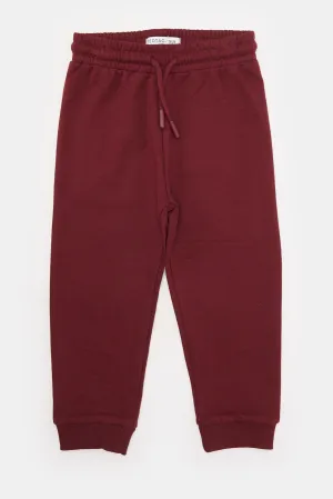 Infant Boys Burgundy Active Pants