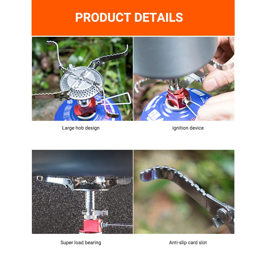 Integral Foldable Outdoor Camping Stove