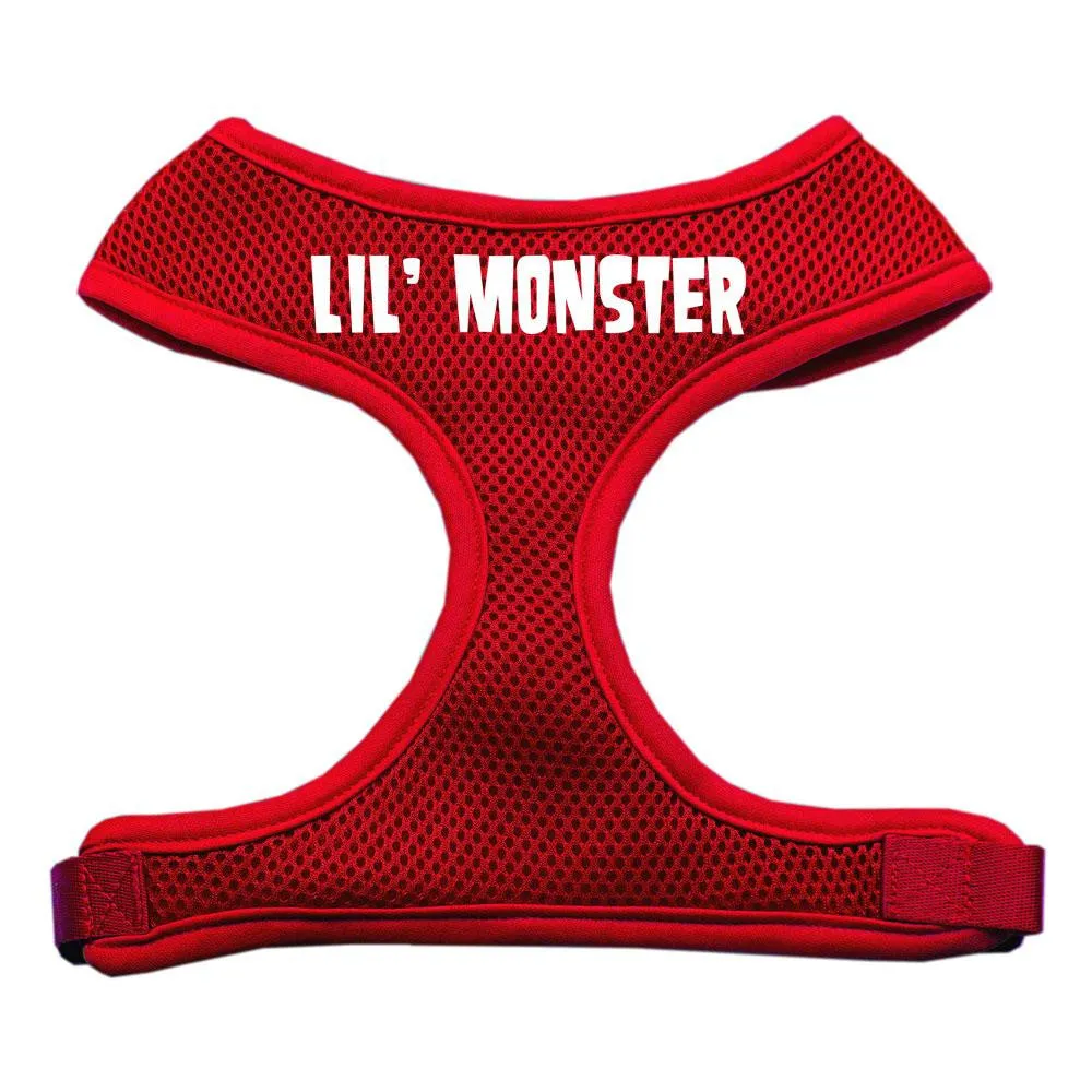 Lil' Monster Design Soft Mesh Harnesses Red Extra Large