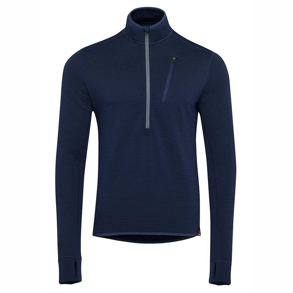 Mens 260 Merino Blend Grid Fleece (Navy)