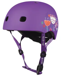 Micro Helmet Lightweight Floral Purple