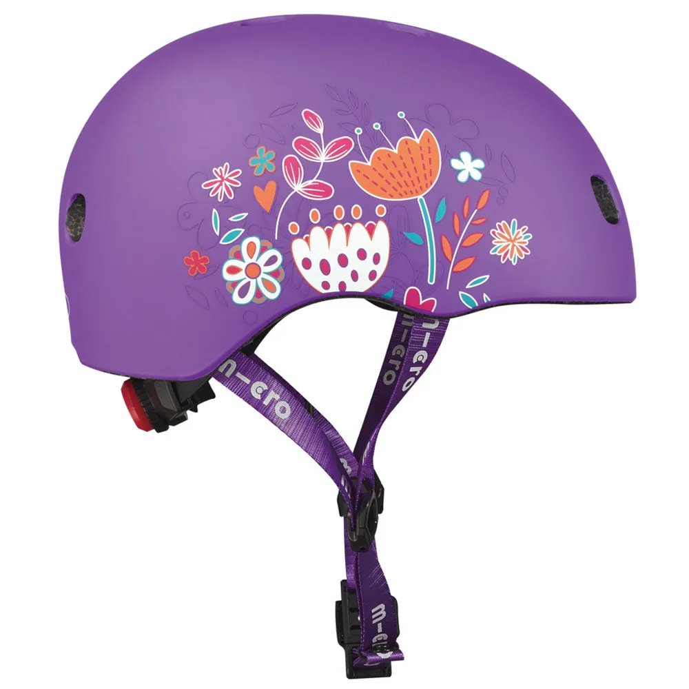 Micro Helmet Lightweight Floral Purple