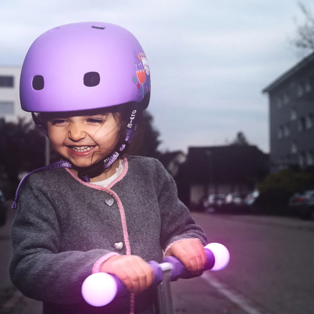 Micro Helmet Lightweight Floral Purple