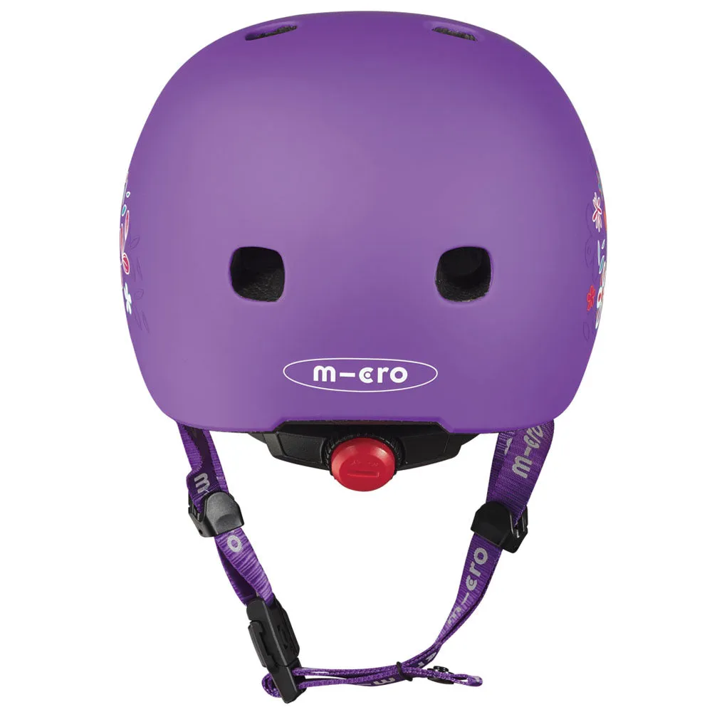 Micro Helmet Lightweight Floral Purple