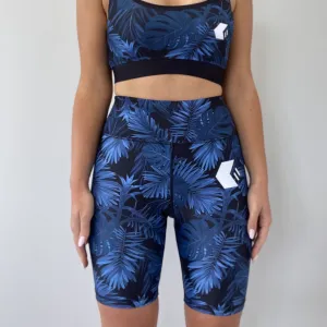 Midnight Blue Leaf Shorts