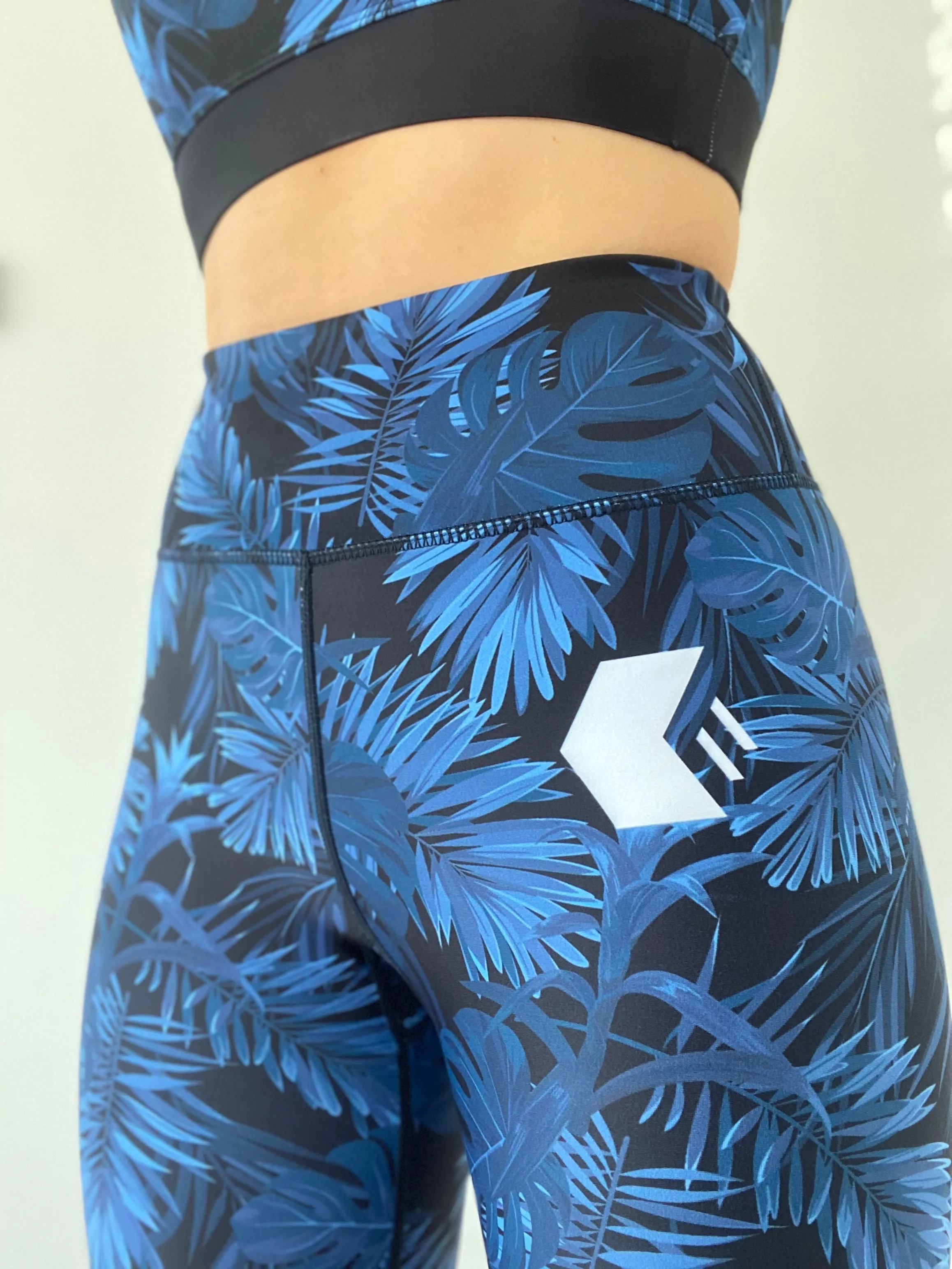 Midnight Blue Leaf Shorts