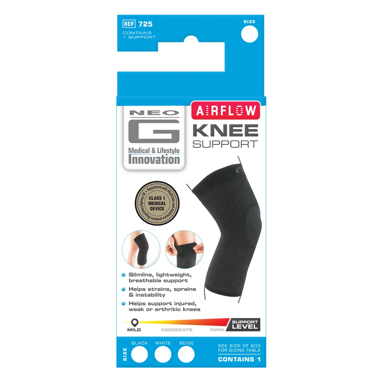 Neo G Airflow Knee Support Small (Black)