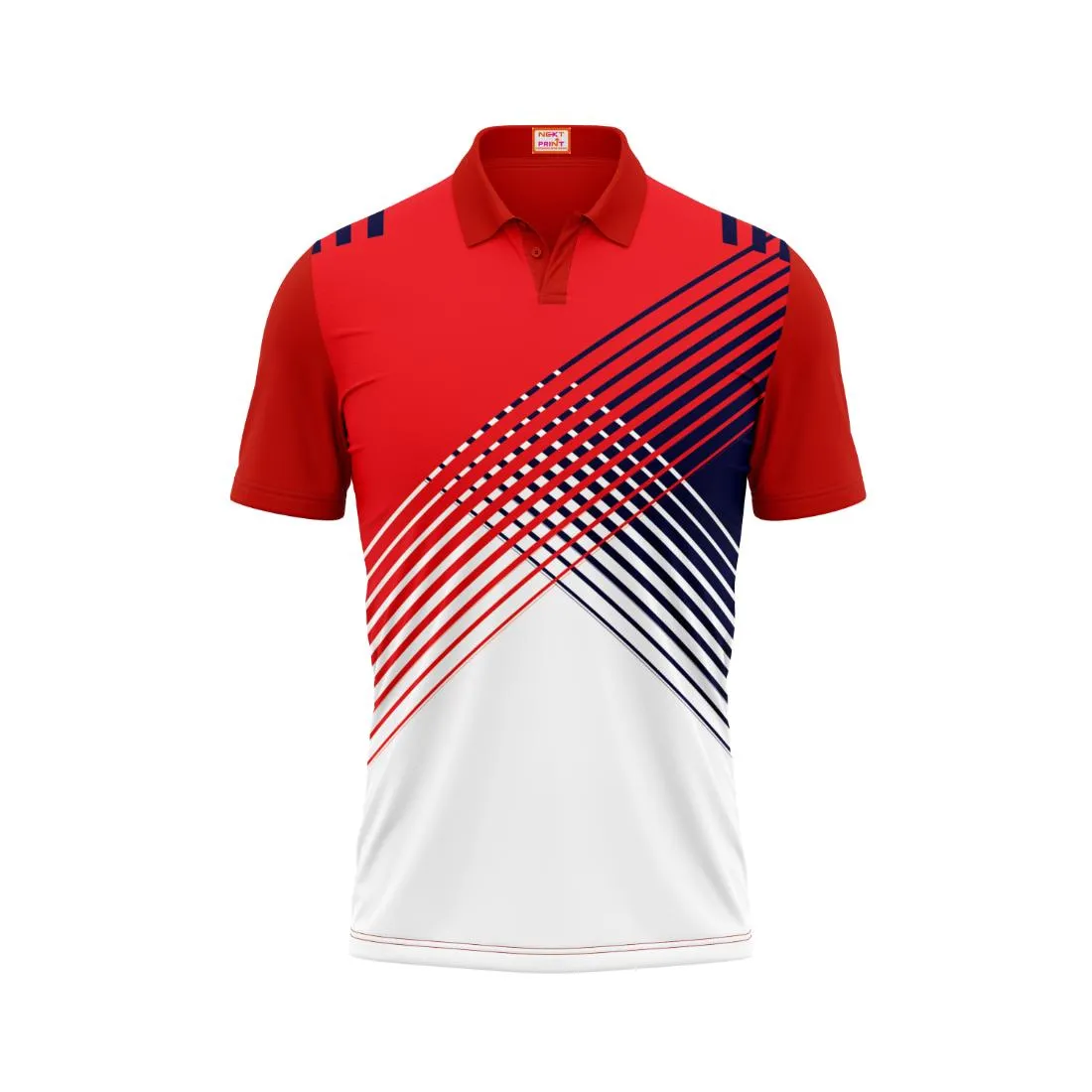 Next Print Customized Polo Neck Red Jersey NPTS102