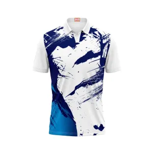 Next Print Customized Polo Neck White Jersey NPTS48