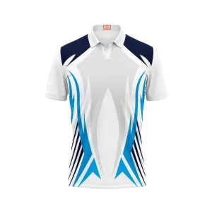 Next Print Customized Polo Neck White Jersey NPTS77