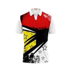 Next Print Customized Polo Neck White Jersey NPTS86