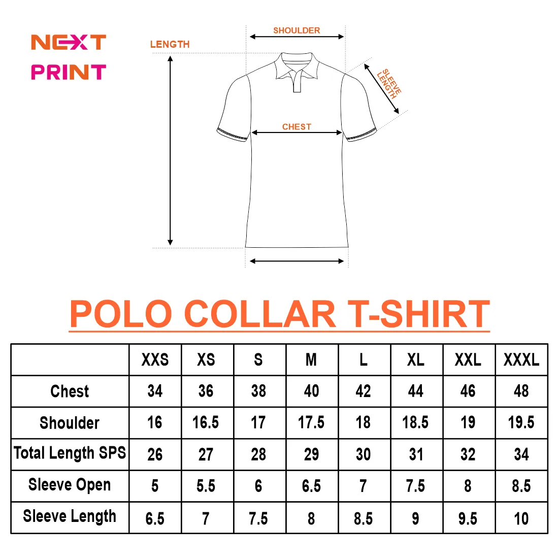 Polo Neck Printed Jersey Orange Design 19